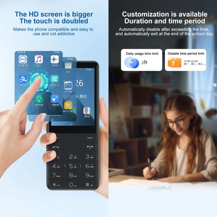 DOOV Z17 Pro Keypad Phone, 3GB+32GB, 2.8 inch Android 13 Mediatek MT6762 Octa Core, Network: 4G, Z17 Pro