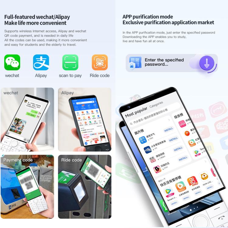 DOOV R70 Keypad Phone, 6GB+128GB, 4 inch Android 13 Mediatek MT6762 Octa Core, Network: 4G, Support Google Store, No Camera, No Camera
