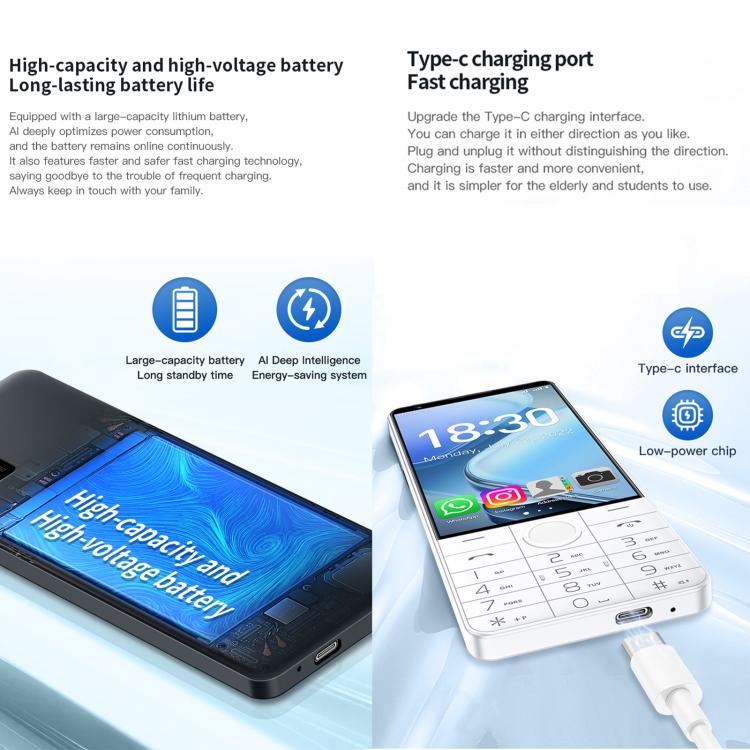 DOOV R70 Keypad Phone, 6GB+128GB, 4 inch Android 13 Mediatek MT6762 Octa Core, Network: 4G, Support Google Store, No Camera, No Camera