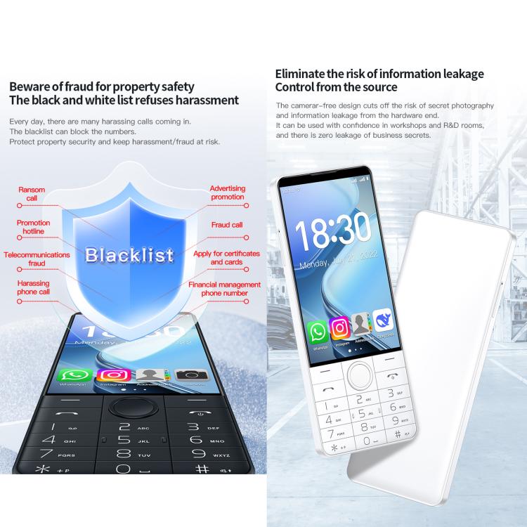 DOOV R70 Keypad Phone, 6GB+128GB, 4 inch Android 13 Mediatek MT6762 Octa Core, Network: 4G, Support Google Store, No Camera, No Camera