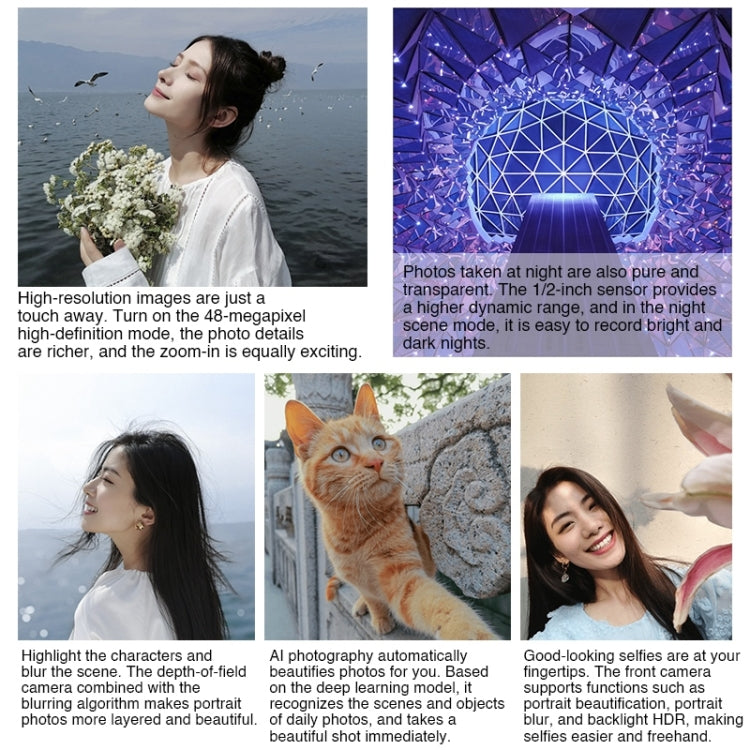 Dual Back Cameras, Face ID & Side Fingerprint Identification, 6000mAh Battery, 6.75 inch HarmonyOS 3.0 Octa Core, Network: 4G, OTG, Not Support Google Play, 128GB